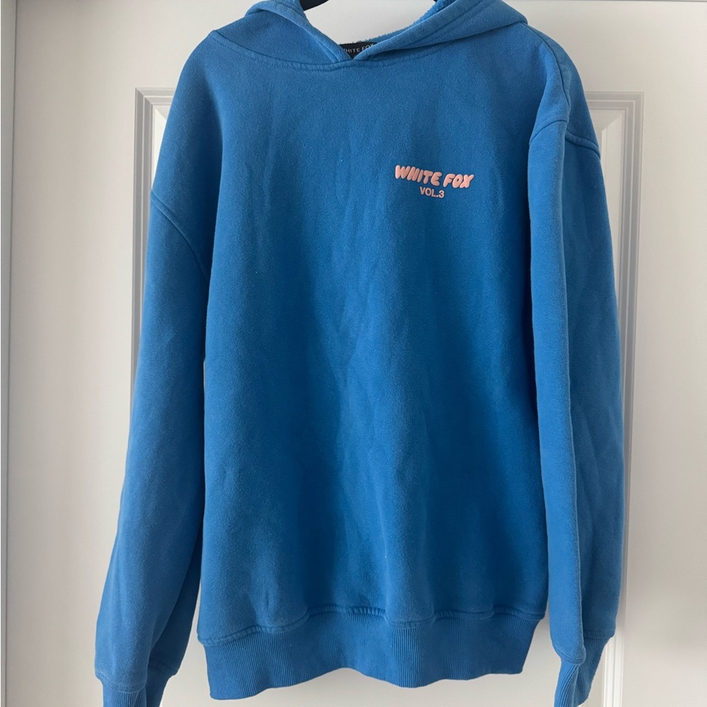 White Fox Boutique Blue Hoodie Sweatshirt